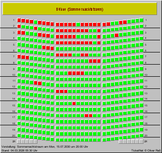 Zuschauerraum f�r 'Sommernachtstraum'